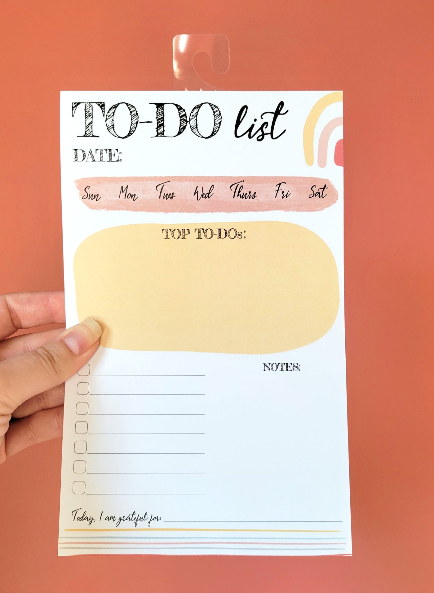 Daily To-Do List Notepad with Gratitude Prompt - Second Chance Notepad