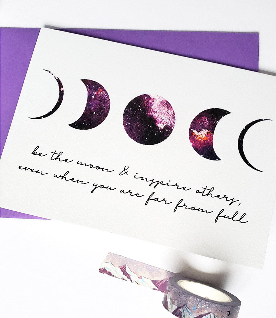 Photo of the Be the Moon Encouragement Card by Lucky Dog Design Co.