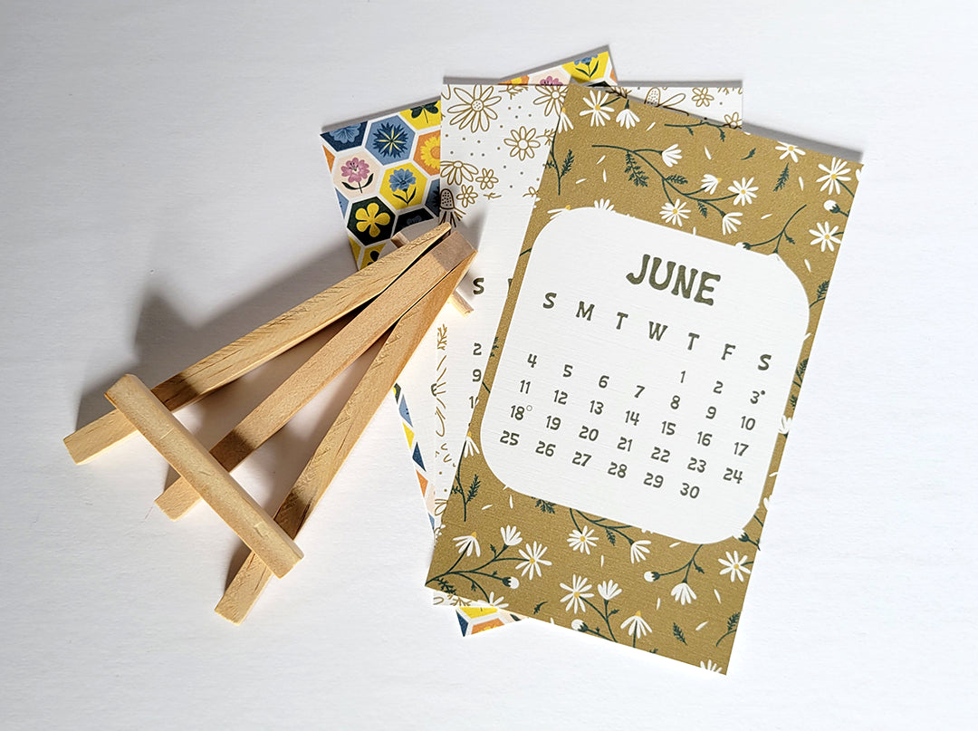 Bees & Wildflowers 2024 Desk Calendar