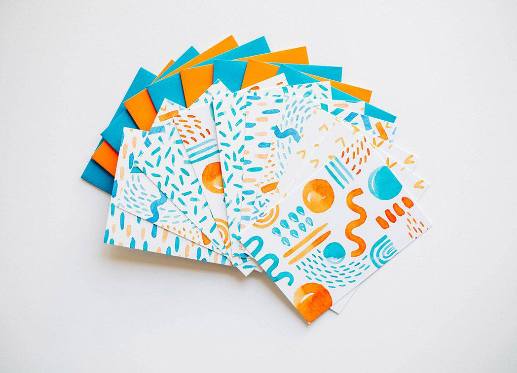 Photo of the Catch a Wave Illustrated Mini Greeting Card Pack by Lucky Dog Design Co.