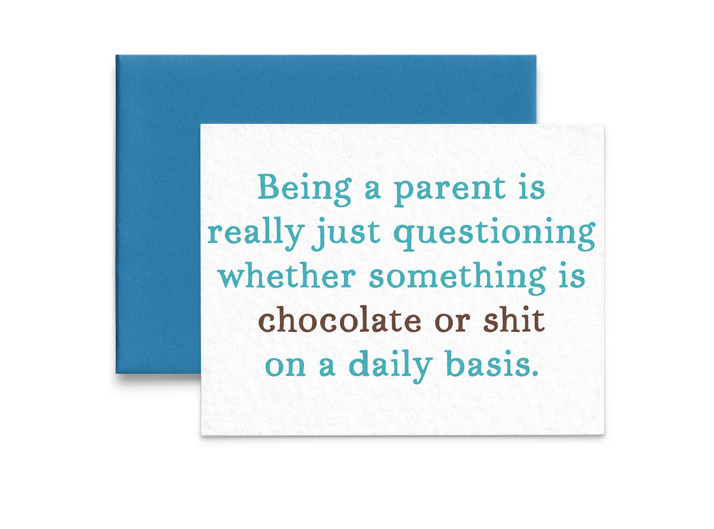 Chocolate or Shit? New Baby Card