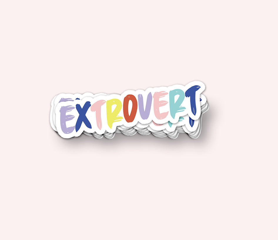 Photo of the Colorful Extrovert Vinyl Sticker by Lucky Dog Design Co.