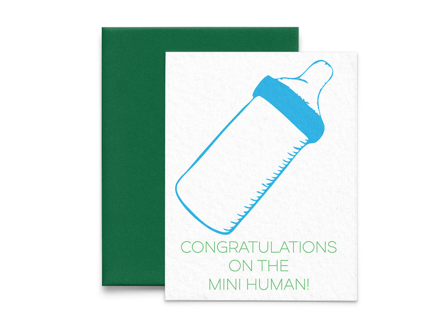 Congratulations on the Mini Human New Baby Card