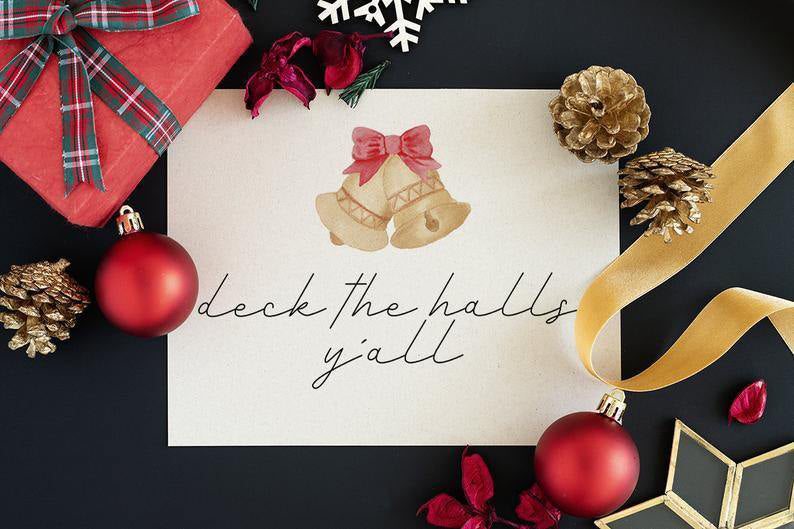 Photo of the Deck the Halls, Y'all Holiday Card by Lucky Dog Design Co.