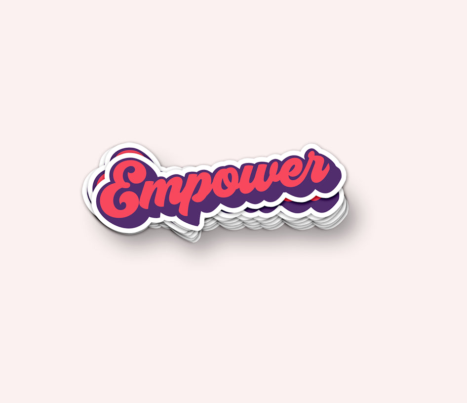 Photo of the Empower Vinyl Sticker by Lucky Dog Design Co.