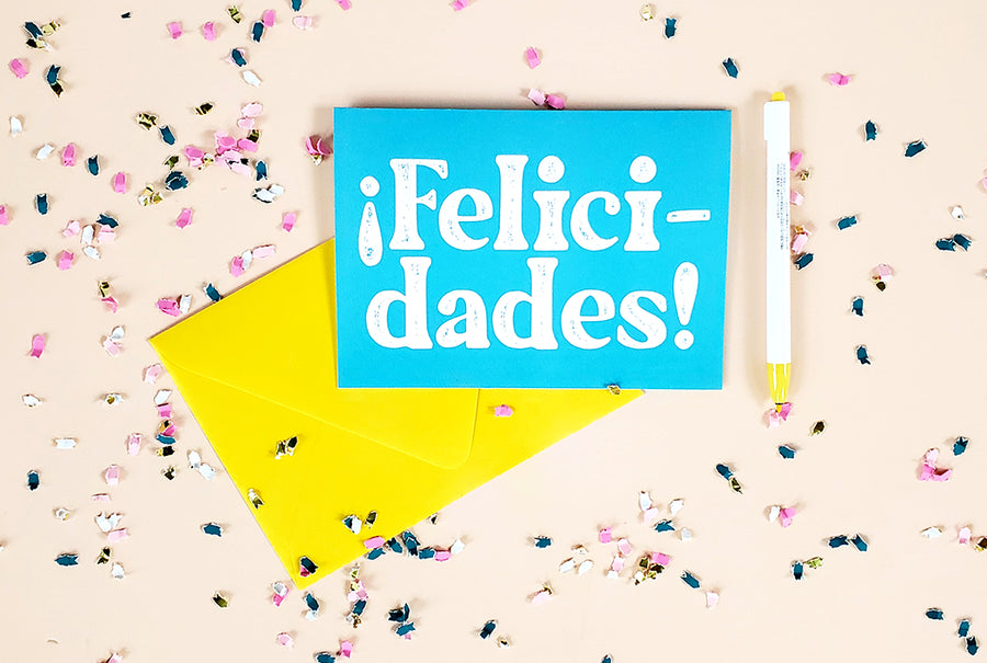 Photo of the ¡Felicidades! Congratulations Card by Lucky Dog Design Co.