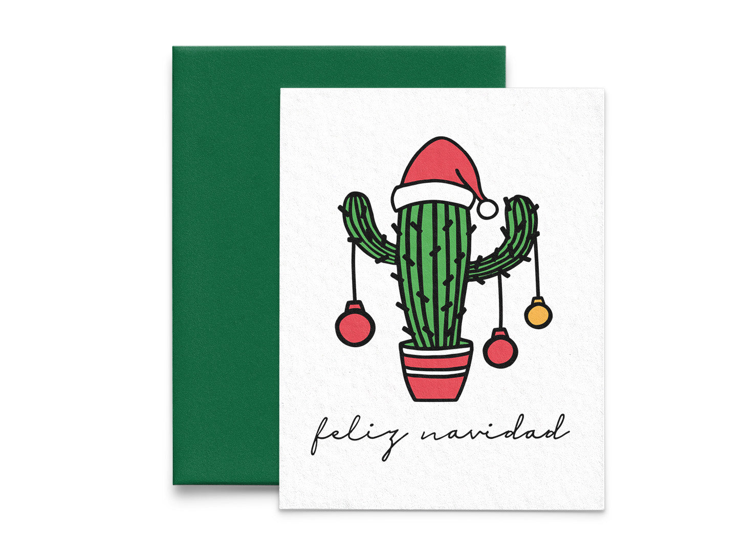 Feliz Navidad Cactus Christmas Card