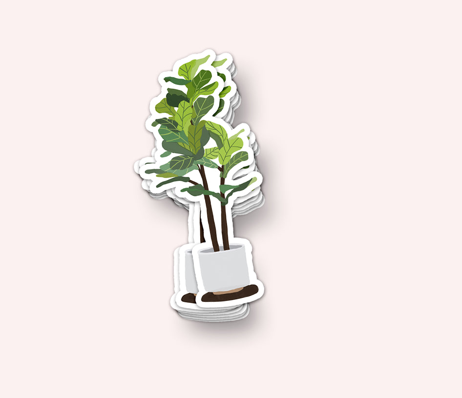 Photo of the Fiddle Leaf Fig Sticker by Lucky Dog Design Co.