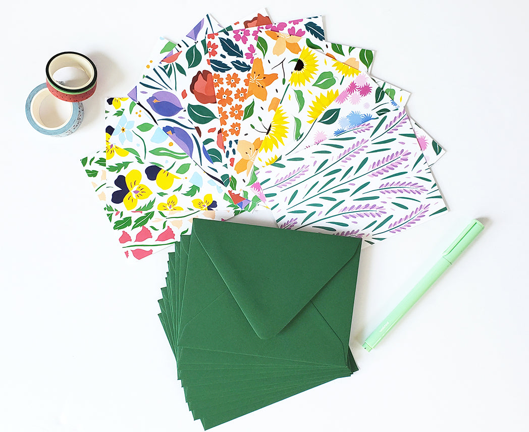 Photo of the Flower Garden Mini Greeting Card Pack by Lucky Dog Design Co.