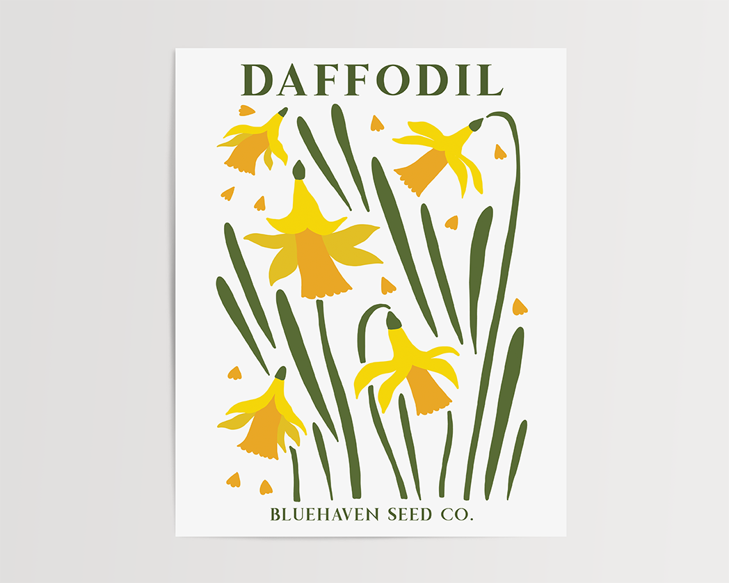 Photo of the Flower Garden Seed Pack Art Print of daffodil by Lucky Dog Design Co.