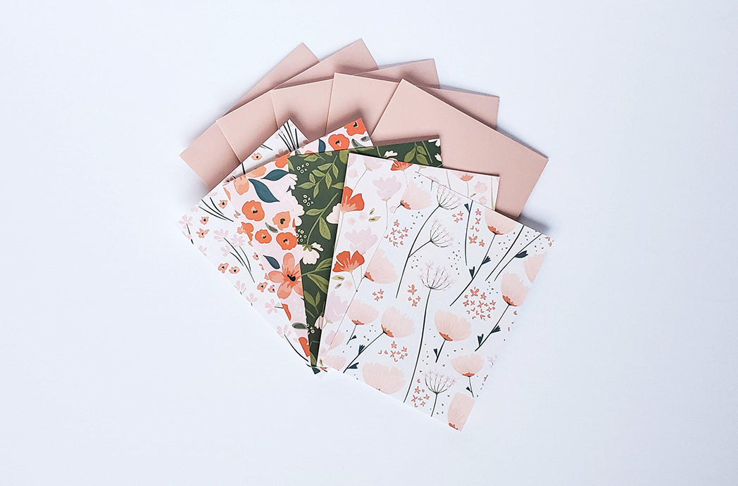 Photo of the Flower Power Mini Greeting Card Pack by Lucky Dog Design Co.