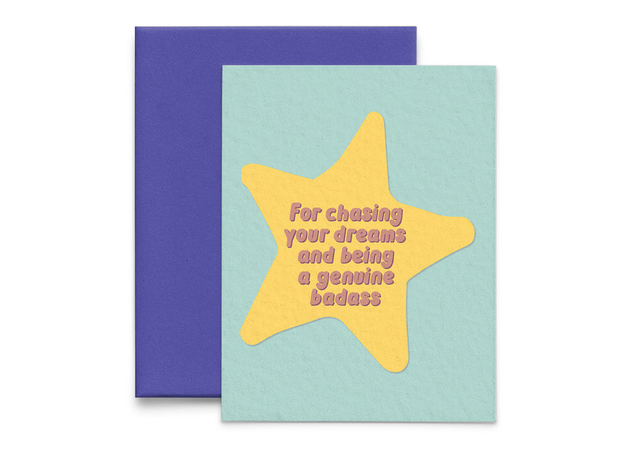 For Chasing Your Dreams Congratulations Greeting Card