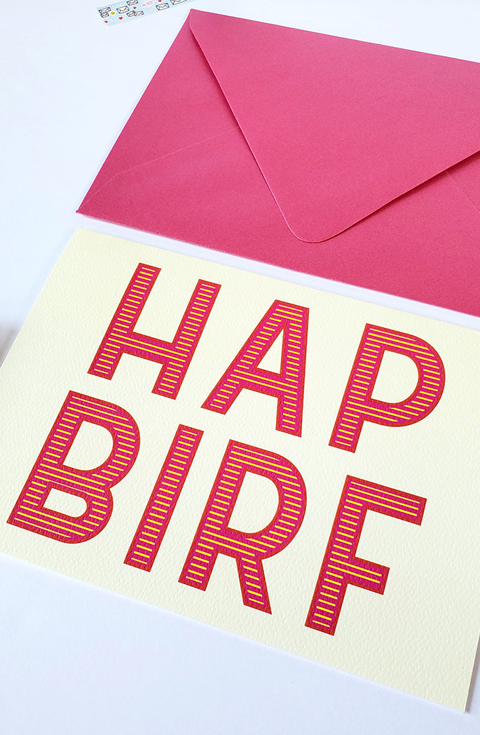 Photo of the Hap Birf Birthday Card by Lucky Dog Design Co.