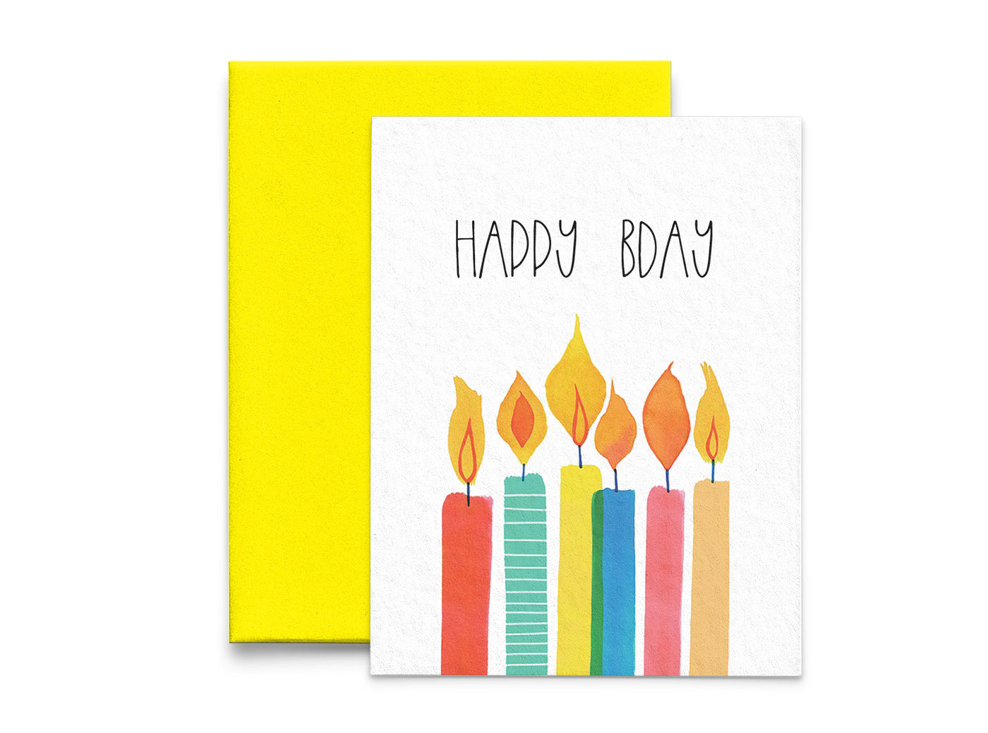 Happy Bday Candles Birthday Card