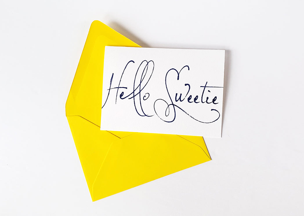 Photo of the Hello Sweetie Just Because Greeting Card by Lucky Dog Design Co.