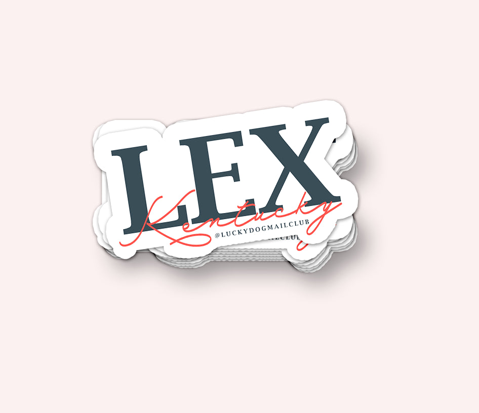 Photo of the LEX Kentucky Vinyl Sticker by Lucky Dog Design Co.