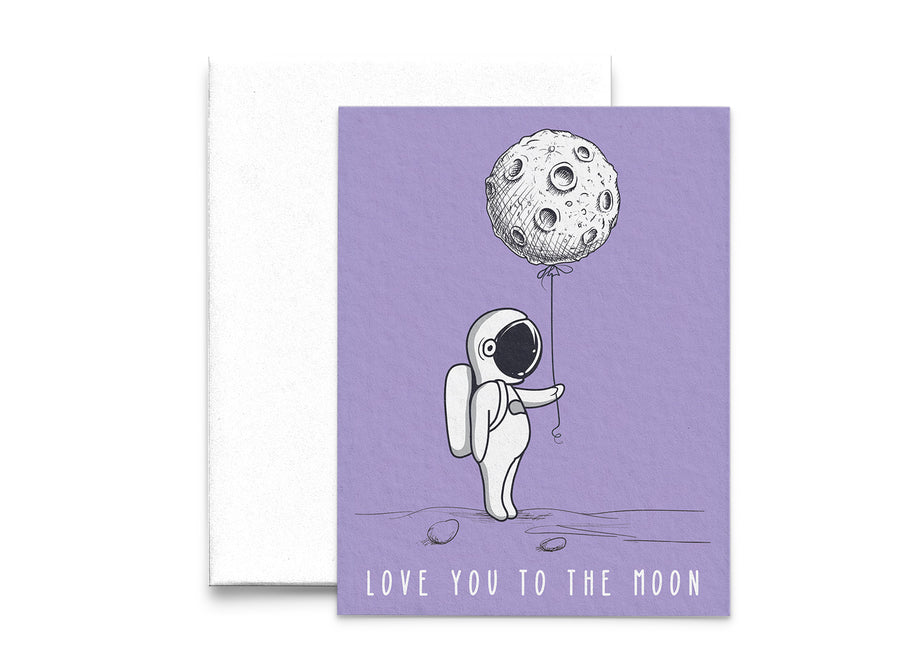Love You to the Moon Astronaut Greeting Card