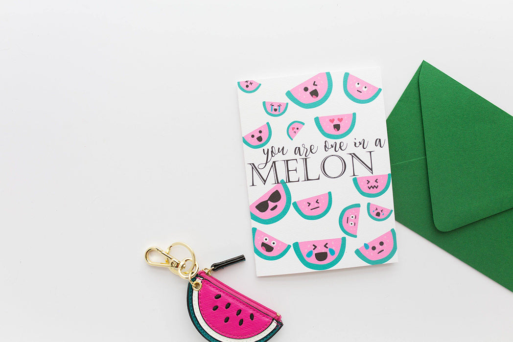 Photo of the One in a Melon Thank You Card by Lucky Dog Design Co.