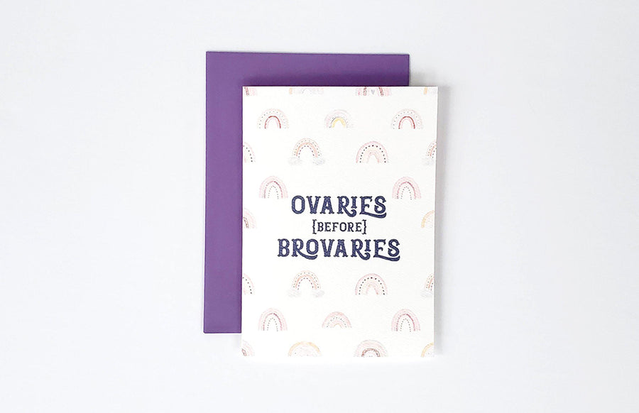 Photo of the Ovaries Before Brovaries Galentine's Day Card by Lucky Dog Design Co.
