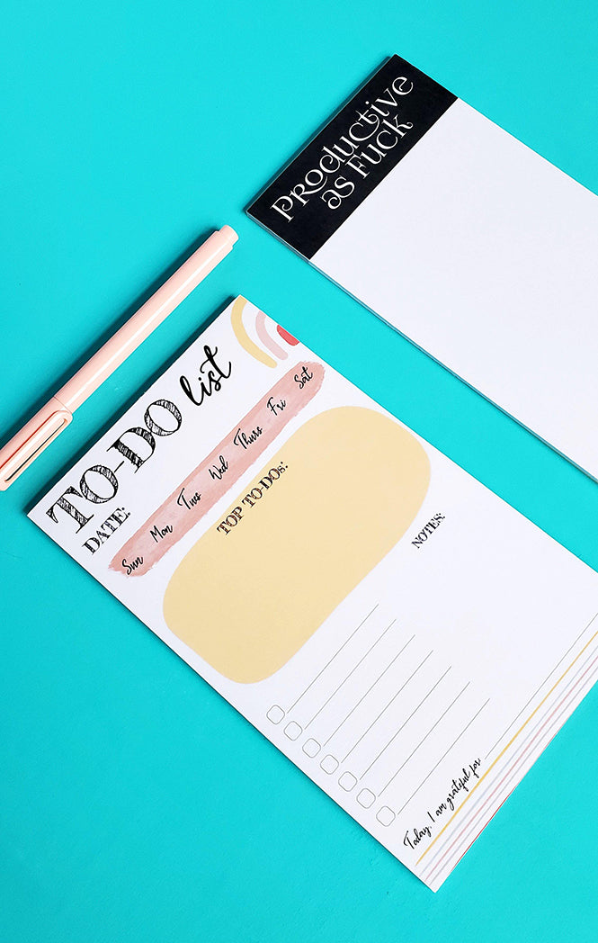 Photo of the Productive AF Unlined Notepad (50 pages) by Lucky Dog Design Co.