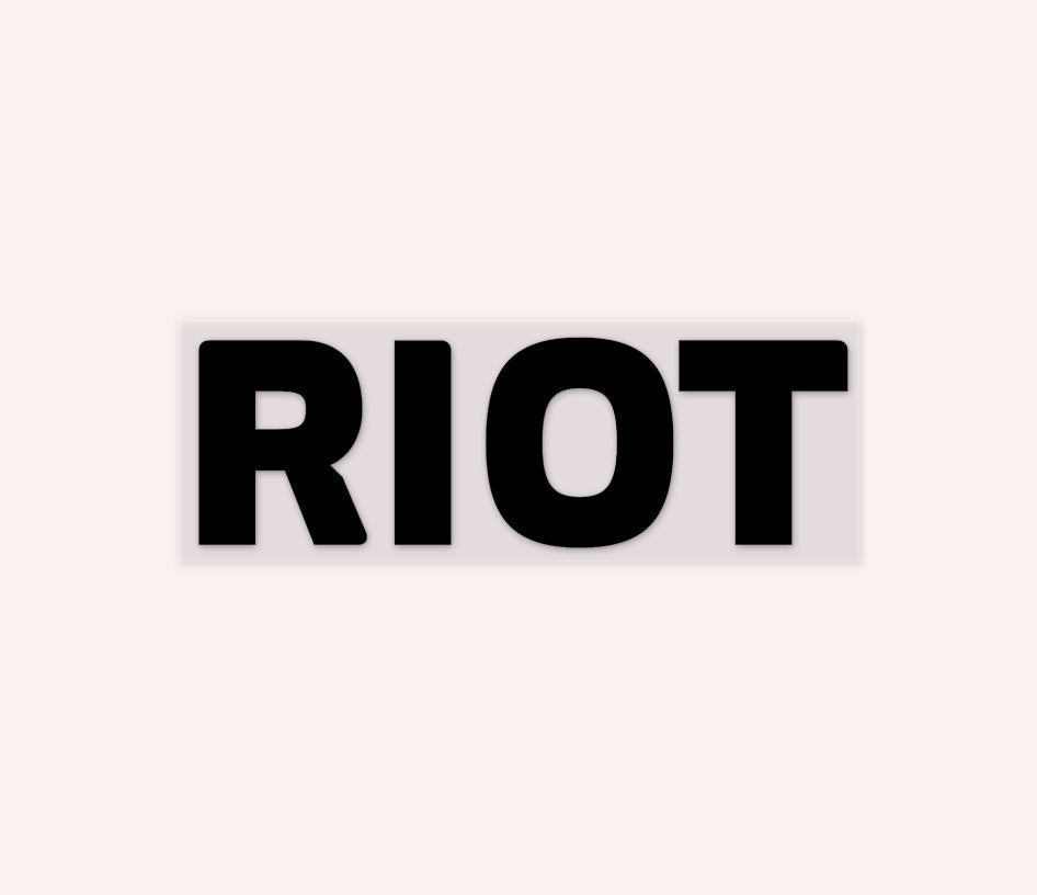 Photo of the RIOT Always Sunny Clear Vinyl Sticker by Lucky Dog Design Co.
