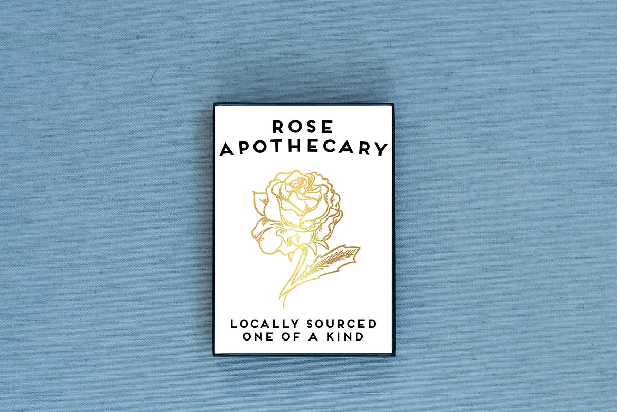 Photo of the Rose Apothecary Foiled & Framed Print in Gold by Lucky Dog Design Co.