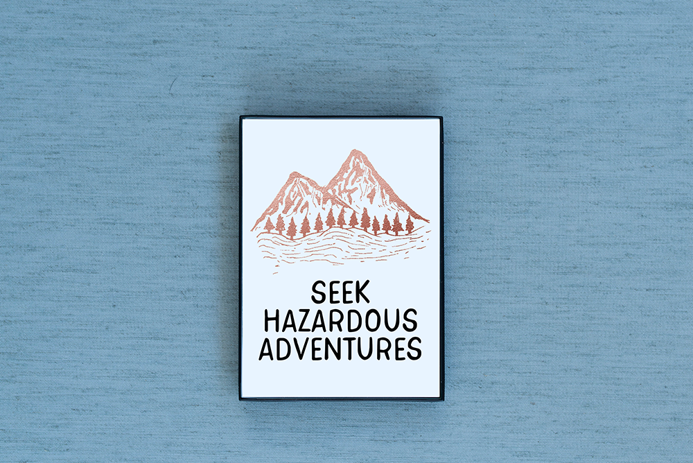 Seek Hazardous Adventures Foiled & Framed Print - Lucky Dog Design Co.