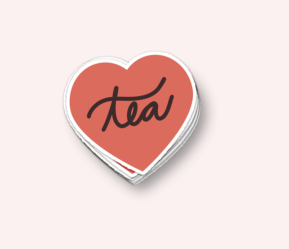 Photo of the Tea Love Vinyl Sticker by Lucky Dog Design Co.