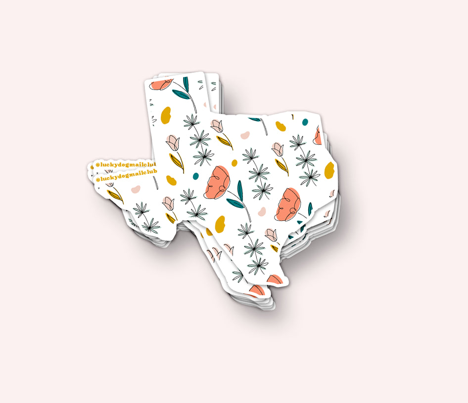 Photo of the Texas Wildflower Vinyl Sticker by Lucky Dog Design Co.
