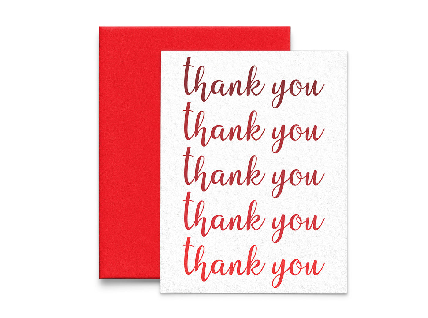 Thank You Red Ombre Greeting Card