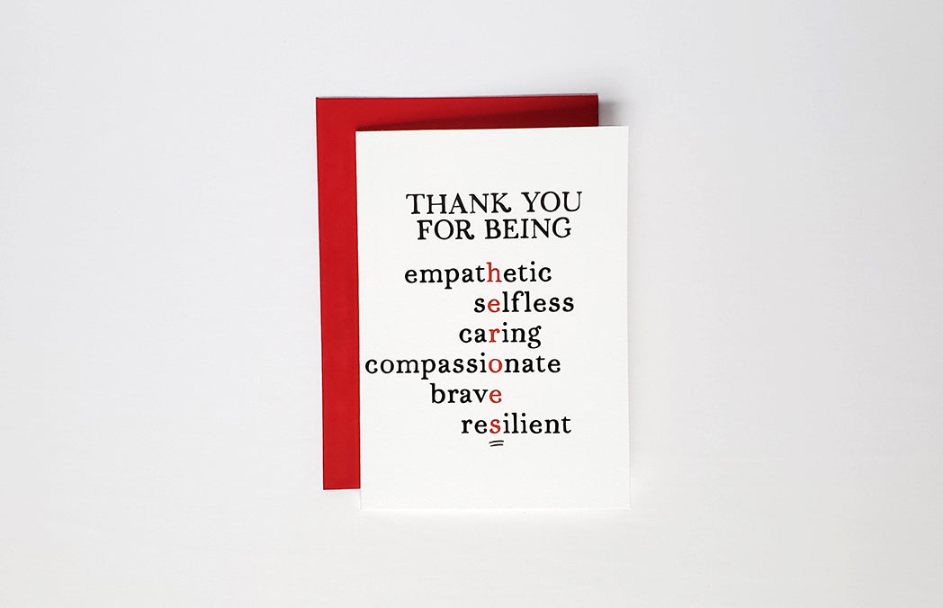 Photo of the Thank You for Being Heroes Greeting Card by Lucky Dog Design Co.