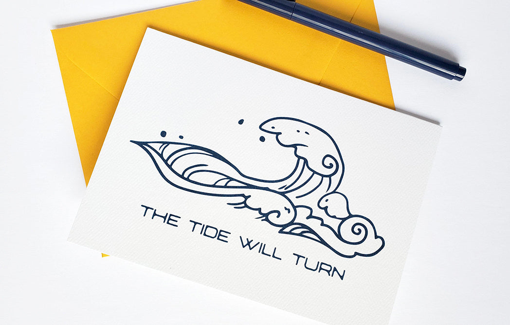 Photo of the The Tide Will Turn Encouragement Card by Lucky Dog Design Co.