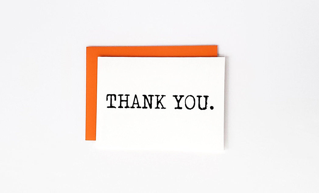 Photo of the Typewriter Thank You Card by Lucky Dog Design Co.