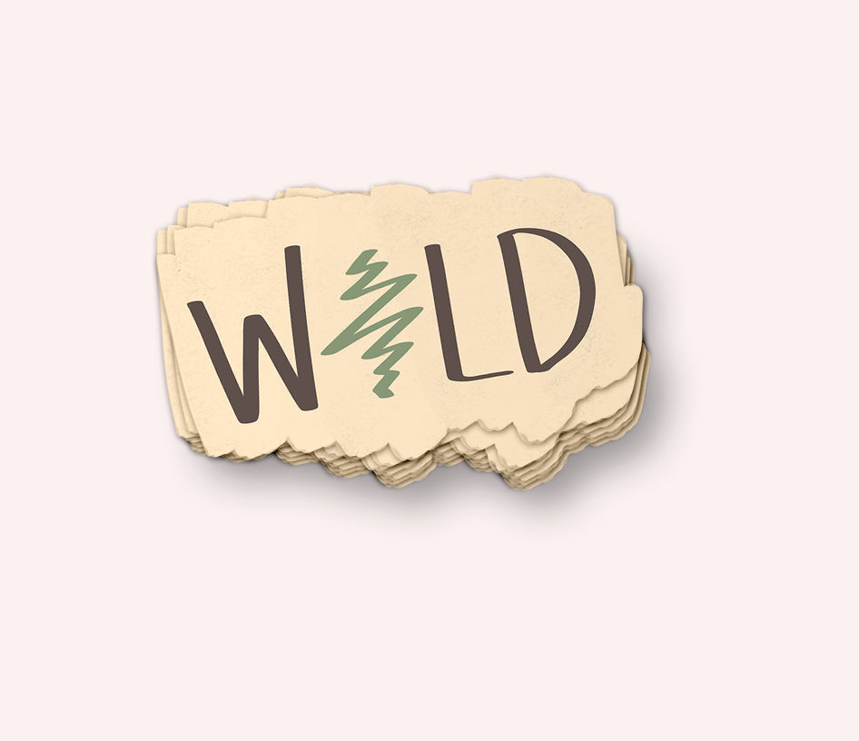 Photo of the WILD Vinyl Sticker by Lucky Dog Design Co.