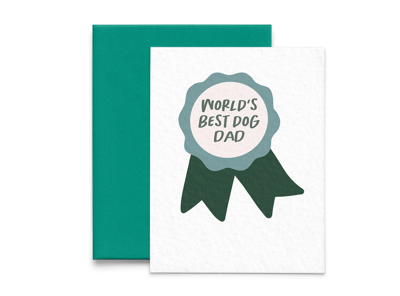 World's Best Dog Dad Father's Day Card & Sticker