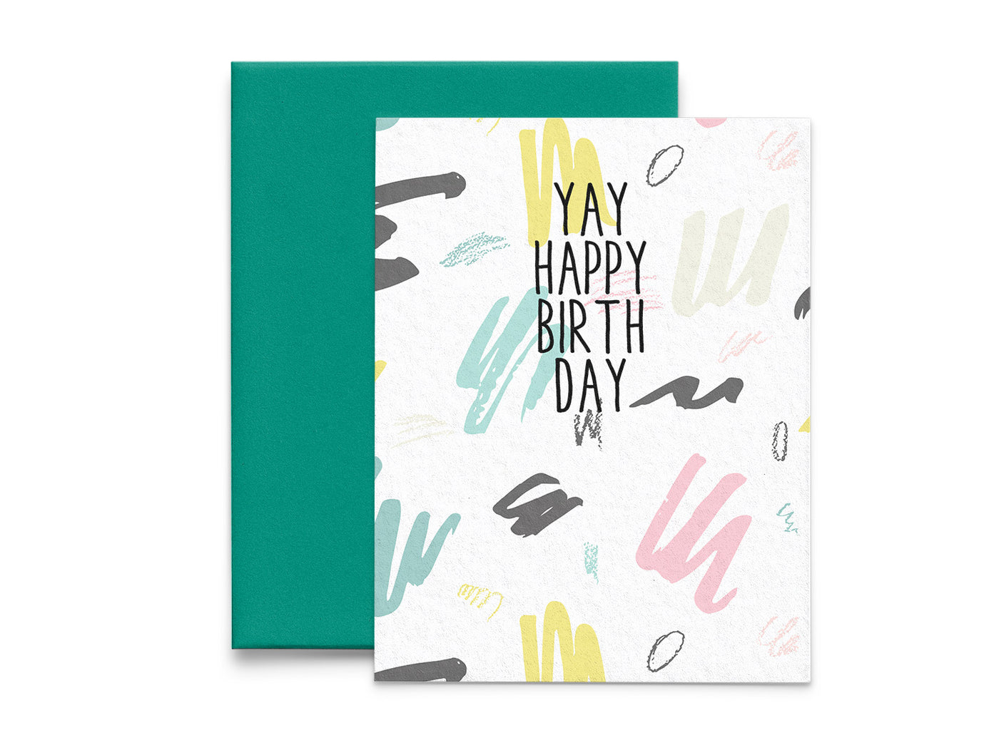 Yay Happy Birthday Pastel Greeting Card
